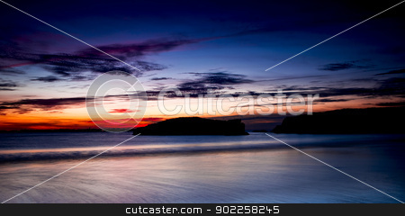 To use this stock image in your creative project, please select the size you need over to the right and click the "Add to Cart" button.
Your downloaded image will come with the Cutcaster watermark removed so don’t worry about the watermark you see on this page. Beautiful south Europe beach stock photo, Beautiful sunset in a beach of south Europe by ikostudio