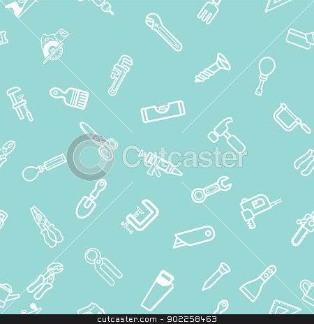 To use this stock image in your creative project, please select the size you need over to the right and click the "Add to Cart" button.
Your downloaded image will come with the Cutcaster watermark removed so don’t worry about the watermark you see on this page. Hardware background stock vector clipart, A repeatable background tile featuring lots of hardware and tool icons by Christos Georghiou