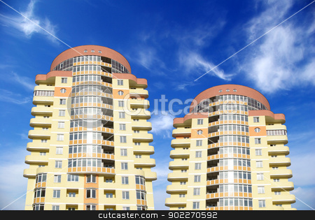 To use this stock image in your creative project, please select the size you need over to the right and click the "Add to Cart" button.
Your downloaded image will come with the Cutcaster watermark removed so don’t worry about the watermark you see on this page. modern apartments stock photo, A modern apartments building on sky by Vitaliy Pakhnyushchyy