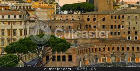 To use this stock image in your creative project, please select the size you need over to the right and click the "Add to Cart" button.
Your downloaded image will come with the Cutcaster watermark removed so don’t worry about the watermark you see on this page. Rome: modern and ancient stock photo, Modern and ancient buildings in Rome at sunset by lillo