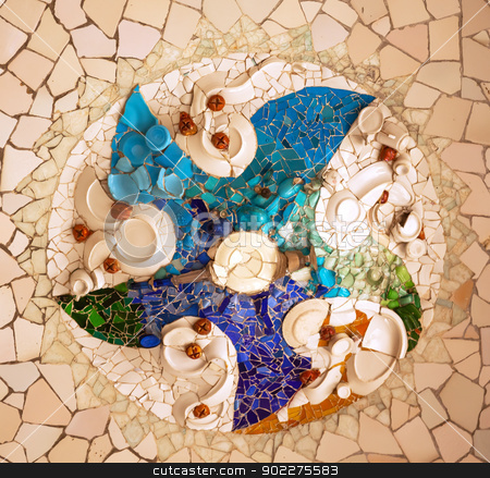 To use this stock image in your creative project, please select the size you need over to the right and click the "Add to Cart" button.
Your downloaded image will come with the Cutcaster watermark removed so don’t worry about the watermark you see on this page. Antoni Gaudi Ceramic Mosaic Design, Guell Park, Barcelona, Catal stock photo, Antoni Gaudi ceramic mosaic design in Guell Park, Barcelona, Catalonia, Spain. Guell Park is a residential complex designed by Antnoi Gaudi between 1900-1914, which is now a public park. Now a UNESCO World Heritage Site. Design created by plates. by William Perry