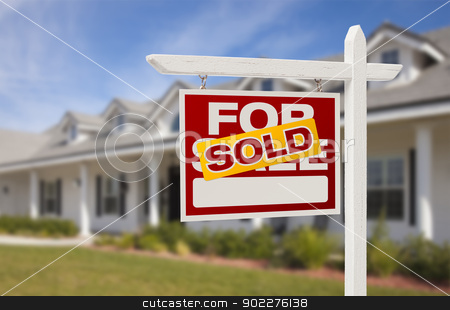To use this stock image in your creative project, please select the size you need over to the right and click the "Add to Cart" button.
Your downloaded image will come with the Cutcaster watermark removed so don’t worry about the watermark you see on this page. Sold Real Estate Sign and House stock photo, For Sale Sold Real Estate Sign and New House. by Andy Dean
