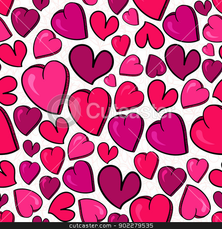 To use this stock image in your creative project, please select the size you need over to the right and click the "Add to Cart" button.
Your downloaded image will come with the Cutcaster watermark removed so don’t worry about the watermark you see on this page. Valentine love heart pattern stock vector clipart, Valentine hand drawn love heart seamless pattern. Vector illustration layered for easy manipulation and custom coloring. by Cienpies Design