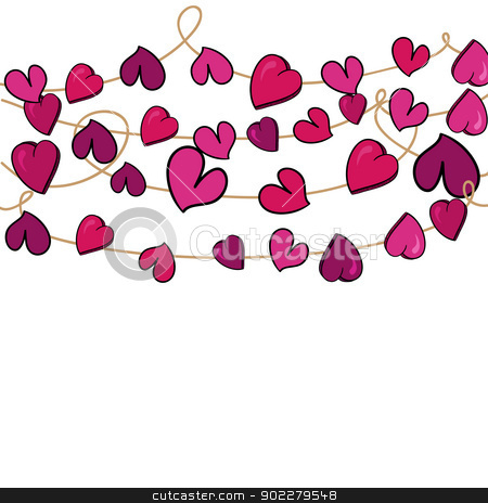 To use this stock image in your creative project, please select the size you need over to the right and click the "Add to Cart" button.
Your downloaded image will come with the Cutcaster watermark removed so don’t worry about the watermark you see on this page. Valentine love heart flowers hanging stock vector clipart, Valentine day love heart flowers hanging over white background. Vector illustration layered for easy manipulation and custom coloring. by Cienpies Design