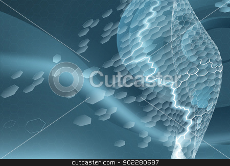 To use this stock image in your creative project, please select the size you need over to the right and click the "Add to Cart" button.
Your downloaded image will come with the Cutcaster watermark removed so don’t worry about the watermark you see on this page. Blue corporate background stock vector clipart, Background concept with hexagon pattern and lightning or electricity arcing along grid by Christos Georghiou