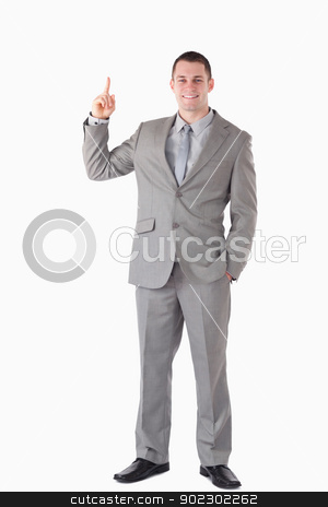 To use this stock image in your creative project, please select the size you need over to the right and click the "Add to Cart" button.
Your downloaded image will come with the Cutcaster watermark removed so don’t worry about the watermark you see on this page. Portrait of a businessman pointing at a copy space stock photo, Portrait of a businessman pointing at a copy space against a white background by Wavebreak Media