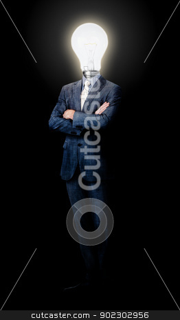 To use this stock image in your creative project, please select the size you need over to the right and click the "Add to Cart" button.
Your downloaded image will come with the Cutcaster watermark removed so don’t worry about the watermark you see on this page. Lamp head businessman stock photo, Lamp head businessman against a black background by Wavebreak Media