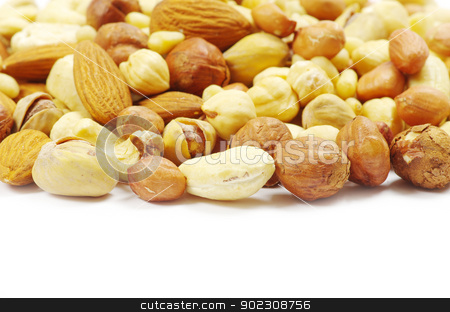 To use this stock image in your creative project, please select the size you need over to the right and click the "Add to Cart" button.
Your downloaded image will come with the Cutcaster watermark removed so don’t worry about the watermark you see on this page. mixed nuts stock photo, Assorted mixed nuts on white background by Vitaliy Pakhnyushchyy