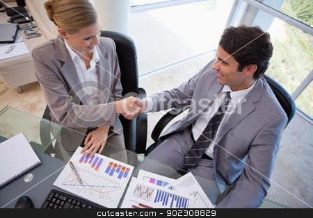 To use this stock image in your creative project, please select the size you need over to the right and click the "Add to Cart" button.
Your downloaded image will come with the Cutcaster watermark removed so don’t worry about the watermark you see on this page. Business people agreeing on a deal stock photo, Business people agreeing on a deal in a meeting room by Wavebreak Media