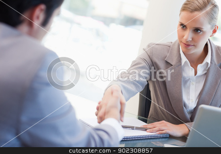 To use this stock image in your creative project, please select the size you need over to the right and click the "Add to Cart" button.
Your downloaded image will come with the Cutcaster watermark removed so don’t worry about the watermark you see on this page. Serious manager interviewing a male applicant stock photo, Serious manager interviewing a male applicant in her office by Wavebreak Media