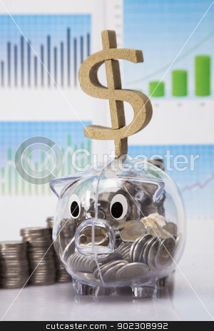 To use this stock image in your creative project, please select the size you need over to the right and click the "Add to Cart" button.
Your downloaded image will come with the Cutcaster watermark removed so don’t worry about the watermark you see on this page. Savings in piggy bank! A lot of money! stock photo, Savings in piggy bank! A lot of money! Isolated on white background! by fikmik