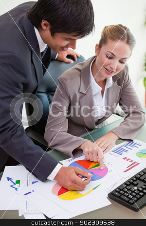 To use this stock image in your creative project, please select the size you need over to the right and click the "Add to Cart" button.
Your downloaded image will come with the Cutcaster watermark removed so don’t worry about the watermark you see on this page. Portrait of a business team studying statistics stock photo, Portrait of a business team studying statistics in a meeting room by Wavebreak Media