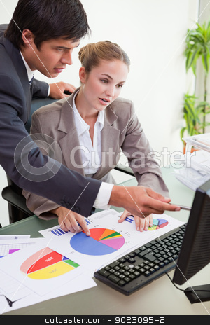 To use this stock image in your creative project, please select the size you need over to the right and click the "Add to Cart" button.
Your downloaded image will come with the Cutcaster watermark removed so don’t worry about the watermark you see on this page. Portrait of a serious business team studying statistics stock photo, Portrait of a serious business team studying statistics in a meeting room by Wavebreak Media