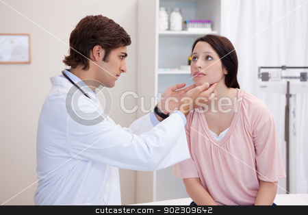 To use this stock image in your creative project, please select the size you need over to the right and click the "Add to Cart" button.
Your downloaded image will come with the Cutcaster watermark removed so don’t worry about the watermark you see on this page. Doctor examining his patients jaw stock photo, Male doctor examining his patients jaw by Wavebreak Media