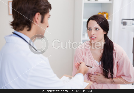 To use this stock image in your creative project, please select the size you need over to the right and click the "Add to Cart" button.
Your downloaded image will come with the Cutcaster watermark removed so don’t worry about the watermark you see on this page. Doctor having serious conversation with patient stock photo, Male doctor having serious conversation with patient by Wavebreak Media
