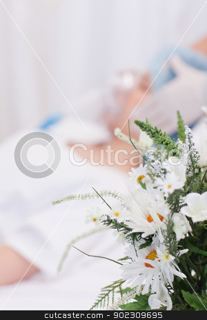 To use this stock image in your creative project, please select the size you need over to the right and click the "Add to Cart" button.
Your downloaded image will come with the Cutcaster watermark removed so don’t worry about the watermark you see on this page. Flowers next to woman about to get surgery stock photo, Beautiful flowers next to woman about to get surgery by Wavebreak Media