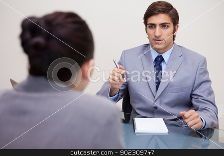 To use this stock image in your creative project, please select the size you need over to the right and click the "Add to Cart" button.
Your downloaded image will come with the Cutcaster watermark removed so don’t worry about the watermark you see on this page. Business people in meeting stock photo, Young business people in meeting by Wavebreak Media