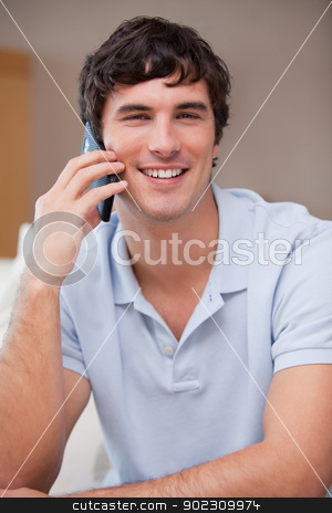 To use this stock image in your creative project, please select the size you need over to the right and click the "Add to Cart" button.
Your downloaded image will come with the Cutcaster watermark removed so don’t worry about the watermark you see on this page. Smiling man on the cellphone stock photo, Smiling young man on the cellphone by Wavebreak Media