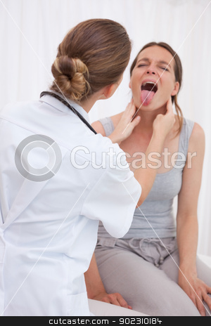 To use this stock image in your creative project, please select the size you need over to the right and click the "Add to Cart" button.
Your downloaded image will come with the Cutcaster watermark removed so don’t worry about the watermark you see on this page. Patient showing tongue stock photo, Patient showing tongue to doctor by Wavebreak Media