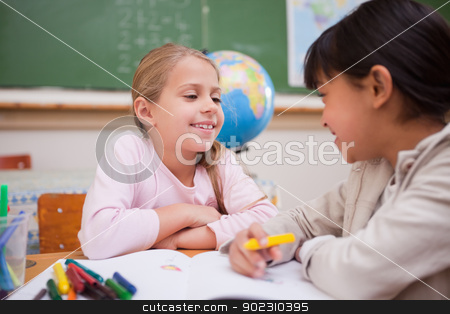 To use this stock image in your creative project, please select the size you need over to the right and click the "Add to Cart" button.
Your downloaded image will come with the Cutcaster watermark removed so don’t worry about the watermark you see on this page. Happy schoolgirls drawing stock photo, Happy schoolgirls drawing in a classroom by Wavebreak Media