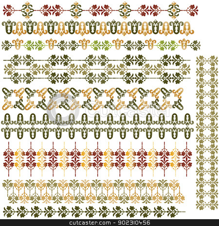 To use this stock image in your creative project, please select the size you need over to the right and click the "Add to Cart" button.
Your downloaded image will come with the Cutcaster watermark removed so don’t worry about the watermark you see on this page. turkish border01 stock vector clipart, turkish border set by Sevgi Dal