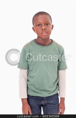 To use this stock image in your creative project, please select the size you need over to the right and click the "Add to Cart" button.
Your downloaded image will come with the Cutcaster watermark removed so don’t worry about the watermark you see on this page. Portrait of boy posing stock photo, Portrait of boy posing against a white background by Wavebreak Media
