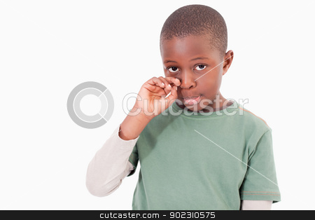 To use this stock image in your creative project, please select the size you need over to the right and click the "Add to Cart" button.
Your downloaded image will come with the Cutcaster watermark removed so don’t worry about the watermark you see on this page. Cute boy crying stock photo, Cute boy crying against a white background by Wavebreak Media