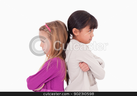 To use this stock image in your creative project, please select the size you need over to the right and click the "Add to Cart" button.
Your downloaded image will come with the Cutcaster watermark removed so don’t worry about the watermark you see on this page. Girls mad at each other stock photo, Girls mad at each other against a white background by Wavebreak Media