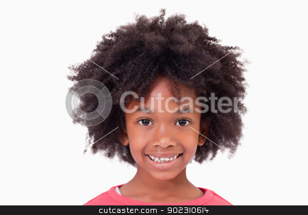 To use this stock image in your creative project, please select the size you need over to the right and click the "Add to Cart" button.
Your downloaded image will come with the Cutcaster watermark removed so don’t worry about the watermark you see on this page. Close up of a smiling girl stock photo, Close up of a smiling girl against a white background by Wavebreak Media