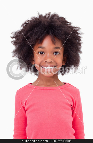 To use this stock image in your creative project, please select the size you need over to the right and click the "Add to Cart" button.
Your downloaded image will come with the Cutcaster watermark removed so don’t worry about the watermark you see on this page. Portrait of a cute girl smiling stock photo, Portrait of a cute girl smiling against a white background by Wavebreak Media