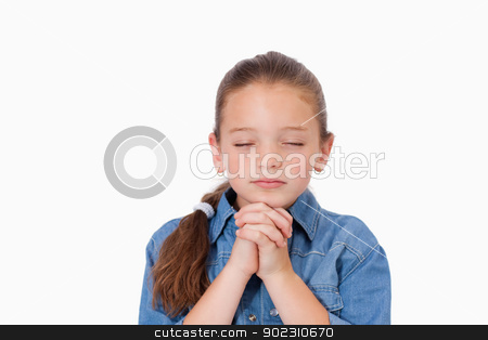To use this stock image in your creative project, please select the size you need over to the right and click the "Add to Cart" button.
Your downloaded image will come with the Cutcaster watermark removed so don’t worry about the watermark you see on this page. Little girl praying stock photo, Little girl praying against a white background by Wavebreak Media