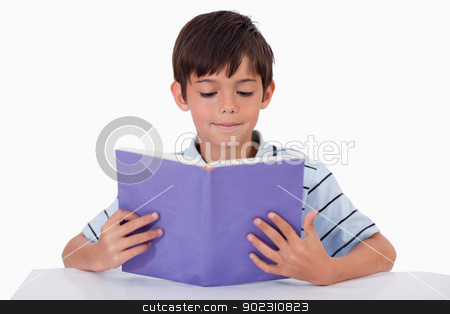 To use this stock image in your creative project, please select the size you need over to the right and click the "Add to Cart" button.
Your downloaded image will come with the Cutcaster watermark removed so don’t worry about the watermark you see on this page. Focused boy reading a book stock photo, Focused boy reading a book against a white background by Wavebreak Media