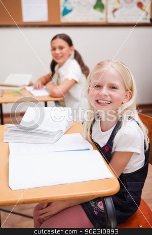 To use this stock image in your creative project, please select the size you need over to the right and click the "Add to Cart" button.
Your downloaded image will come with the Cutcaster watermark removed so don’t worry about the watermark you see on this page. Portrait of pupils smiling at the camera stock photo, Portrait of pupils smiling at the camera in a classroom by Wavebreak Media