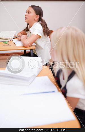 To use this stock image in your creative project, please select the size you need over to the right and click the "Add to Cart" button.
Your downloaded image will come with the Cutcaster watermark removed so don’t worry about the watermark you see on this page. Portrait of pupils during a lesson stock photo, Portrait of pupils during a lesson in a classroom by Wavebreak Media
