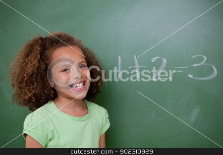 To use this stock image in your creative project, please select the size you need over to the right and click the "Add to Cart" button.
Your downloaded image will come with the Cutcaster watermark removed so don’t worry about the watermark you see on this page. Schoolgirl posing in front of an addition stock photo, Schoolgirl posing in front of an addition on a blackboard by Wavebreak Media