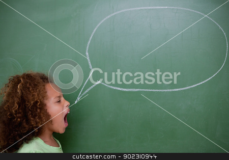 To use this stock image in your creative project, please select the size you need over to the right and click the "Add to Cart" button.
Your downloaded image will come with the Cutcaster watermark removed so don’t worry about the watermark you see on this page. Schoolgirl screaming a speech bubble stock photo, Schoolgirl screaming a speech bubble in front of a blackboard by Wavebreak Media
