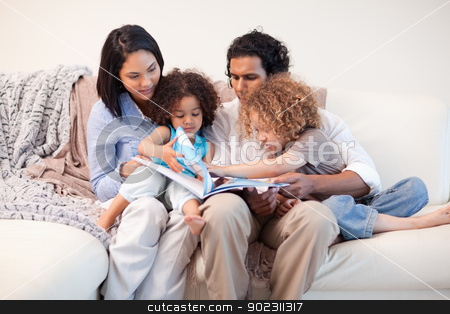 To use this stock image in your creative project, please select the size you need over to the right and click the "Add to Cart" button.
Your downloaded image will come with the Cutcaster watermark removed so don’t worry about the watermark you see on this page. Family on the sofa looking at photo album together stock photo, Young family on the sofa looking at the photo album together by Wavebreak Media