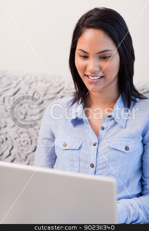 To use this stock image in your creative project, please select the size you need over to the right and click the "Add to Cart" button.
Your downloaded image will come with the Cutcaster watermark removed so don’t worry about the watermark you see on this page. Woman on the couch surfing the internet stock photo, Young woman on the couch surfing the internet by Wavebreak Media