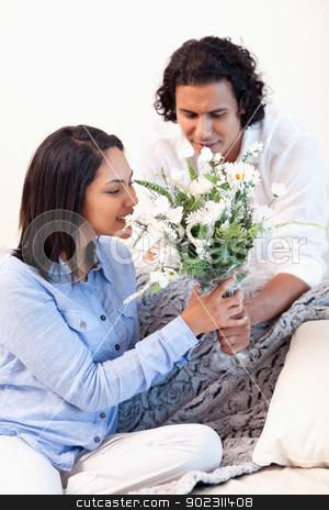 To use this stock image in your creative project, please select the size you need over to the right and click the "Add to Cart" button.
Your downloaded image will come with the Cutcaster watermark removed so don’t worry about the watermark you see on this page. Woman getting a bouquet by her boyfriend stock photo, Young boyfriend getting a bouquet by her boyfriend by Wavebreak Media