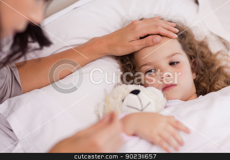 To use this stock image in your creative project, please select the size you need over to the right and click the "Add to Cart" button.
Your downloaded image will come with the Cutcaster watermark removed so don’t worry about the watermark you see on this page. Mother taking care of her ill daughter stock photo, Young mother taking care of her ill daughter by Wavebreak Media