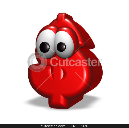 To use this stock image in your creative project, please select the size you need over to the right and click the "Add to Cart" button.
Your downloaded image will come with the Cutcaster watermark removed so don’t worry about the watermark you see on this page. cartoon dollar stock photo, cartoon dollar symbol on white background - 3d illustration by J?