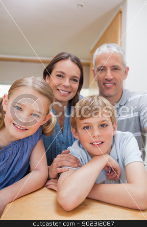 To use this stock image in your creative project, please select the size you need over to the right and click the "Add to Cart" button.
Your downloaded image will come with the Cutcaster watermark removed so don’t worry about the watermark you see on this page. Portrait of a cute family posing in a kitchen stock photo, Portrait of a cute family posing in a kitchen while looking at the camera by Wavebreak Media