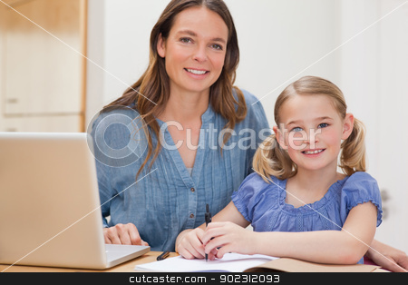 To use this stock image in your creative project, please select the size you need over to the right and click the "Add to Cart" button.
Your downloaded image will come with the Cutcaster watermark removed so don’t worry about the watermark you see on this page. Beautiful woman helping her daughter doing her homework stock photo, Beautiful woman helping her daughter doing her homework in a kitchen by Wavebreak Media
