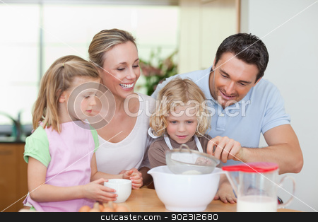 To use this stock image in your creative project, please select the size you need over to the right and click the "Add to Cart" button.
Your downloaded image will come with the Cutcaster watermark removed so don’t worry about the watermark you see on this page. Family preparing dough stock photo, Family preparing dough together by Wavebreak Media