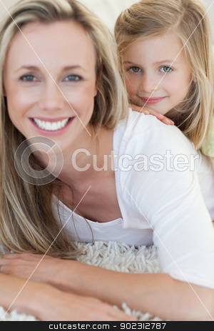 To use this stock image in your creative project, please select the size you need over to the right and click the "Add to Cart" button.
Your downloaded image will come with the Cutcaster watermark removed so don’t worry about the watermark you see on this page. Happy mother and daughter on the floor stock photo, Happy mother and daughter together on the floor by Wavebreak Media