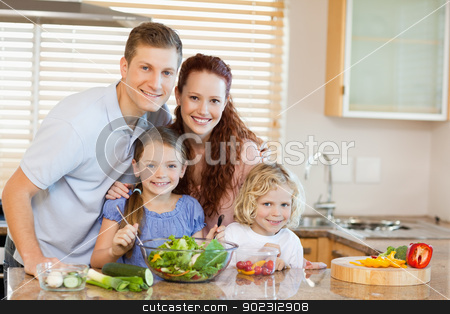To use this stock image in your creative project, please select the size you need over to the right and click the "Add to Cart" button.
Your downloaded image will come with the Cutcaster watermark removed so don’t worry about the watermark you see on this page. Family in the kitchen stock photo, Family together in the kitchen by Wavebreak Media