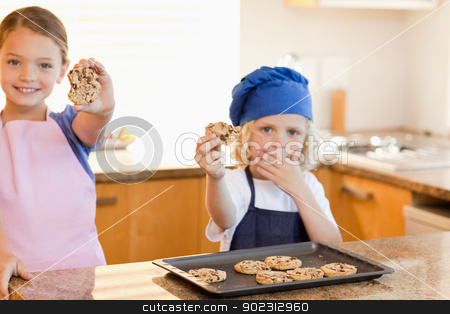 To use this stock image in your creative project, please select the size you need over to the right and click the "Add to Cart" button.
Your downloaded image will come with the Cutcaster watermark removed so don’t worry about the watermark you see on this page. Siblings showing their cookies stock photo, Siblings showing their cookies in the kitchen by Wavebreak Media