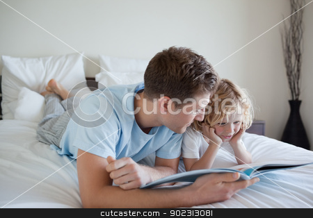To use this stock image in your creative project, please select the size you need over to the right and click the "Add to Cart" button.
Your downloaded image will come with the Cutcaster watermark removed so don’t worry about the watermark you see on this page. Father doing reading exercises with his son stock photo, Father doing reading exercises together with his son by Wavebreak Media
