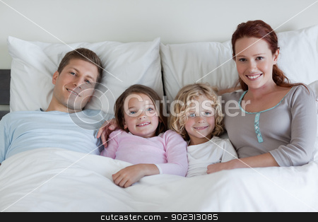To use this stock image in your creative project, please select the size you need over to the right and click the "Add to Cart" button.
Your downloaded image will come with the Cutcaster watermark removed so don’t worry about the watermark you see on this page. Family sharing the bed stock photo, Young family sharing the bed by Wavebreak Media