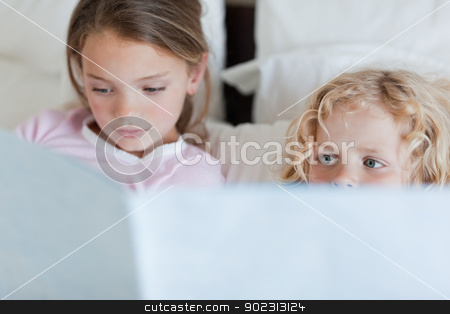 To use this stock image in your creative project, please select the size you need over to the right and click the "Add to Cart" button.
Your downloaded image will come with the Cutcaster watermark removed so don’t worry about the watermark you see on this page. Girl reading a bed time story for her brother stock photo, Girl reading a bed time story for her little brother by Wavebreak Media